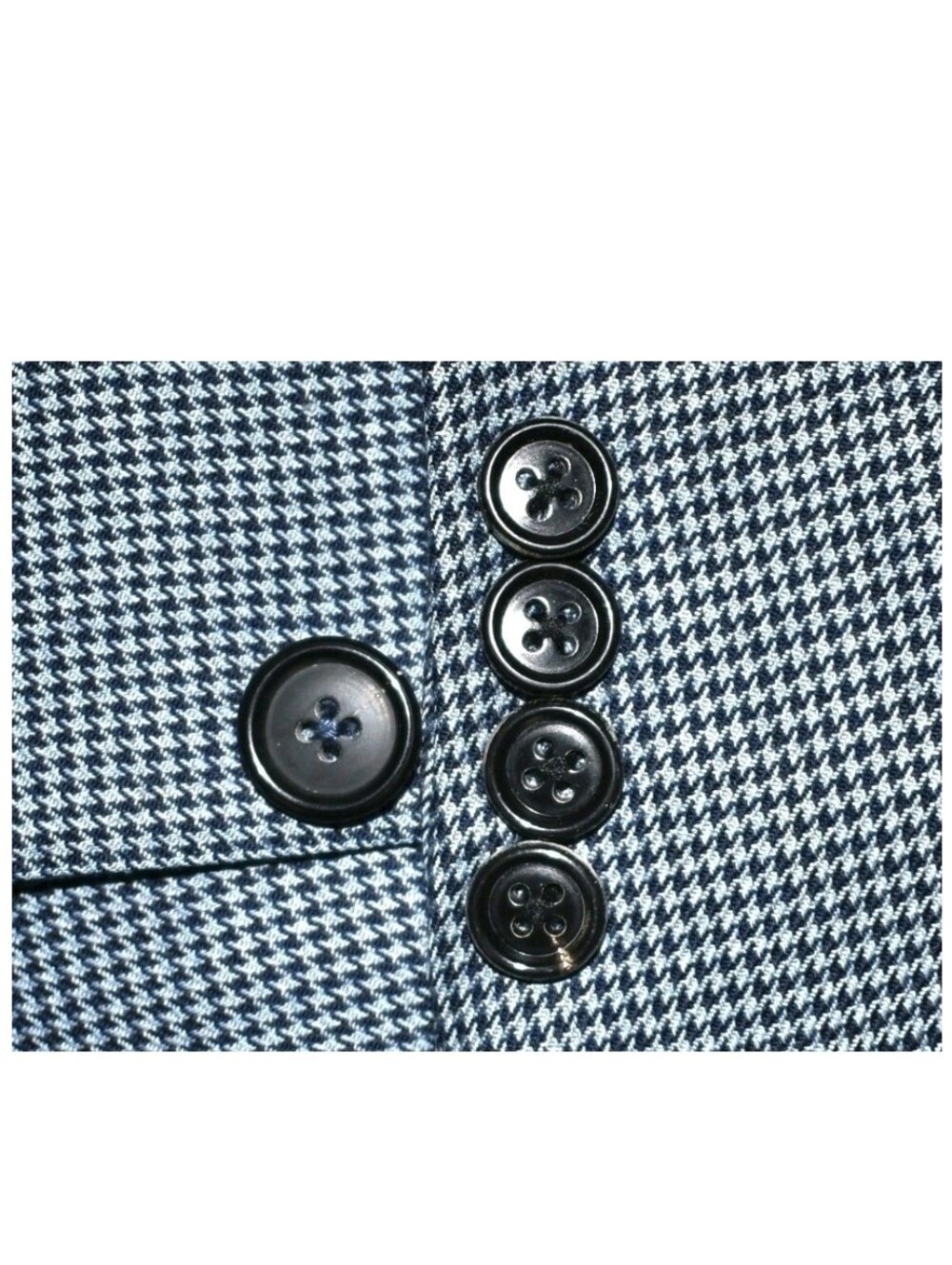 Ermenegildo Zegna 15 Milmil 15 Neiman Marcus Blazer Jacket Blue Houndstooth 44R - Picture 5 of 8